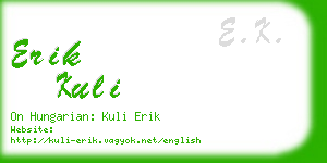 erik kuli business card